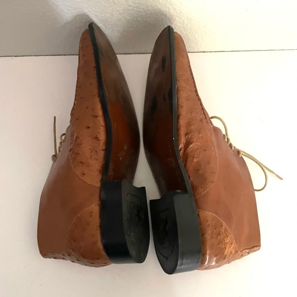 STACEY ADAMS mens square toe camel color Oxford shoe size 11